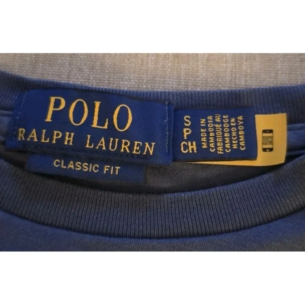 Polo Ralph Lauren Men's Soft Cotton Crewneck T-Shirt Navy Blue Pony SZ S Preppy